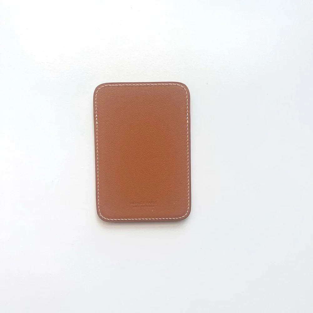 🔥 HERMES Faubourg MagSafe Card Holder in Gold Swift Calfskin